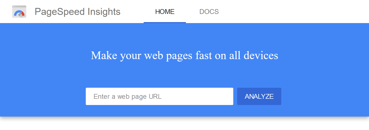 Screenshot of Google PageSpeed Insights