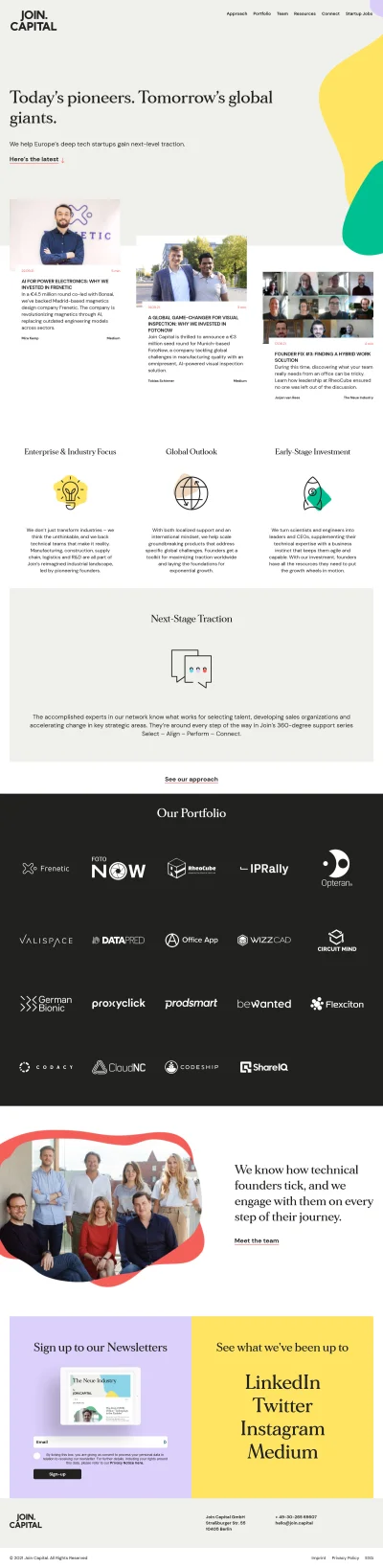 Join Capital website screenshot