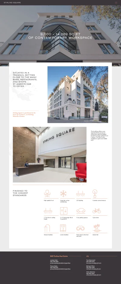 Stirling Square website screenshot