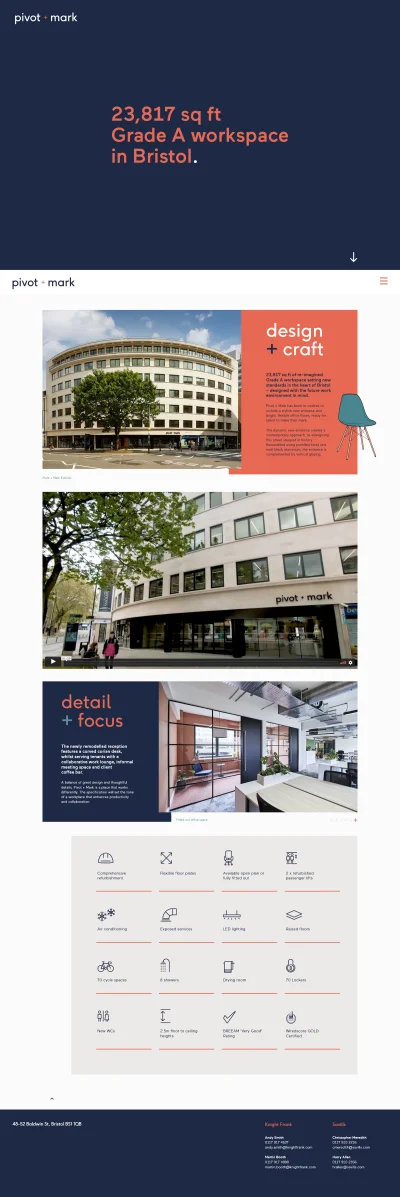 Pivot+Mark website screenshot