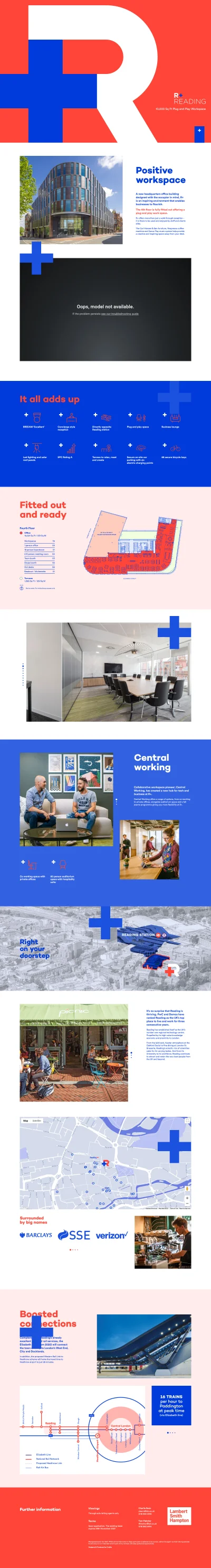 R+ Reading website screenshot